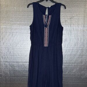 Old Navy Navy Pant Jumper with Embroidered Front and Pockets